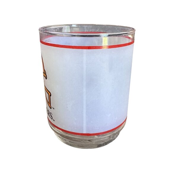 Vintage NFL Tamps Bay Buccaneers 4" Frosted Glass Tumbler 1980s Barware - Picture 2 of 4